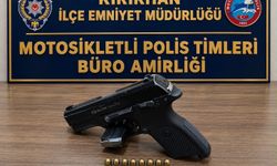 Kırıkhan'da ruhsatsız tabanca ve fişek ele geçirildi