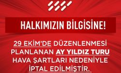 Kocasinan Belediyesinin Ay Yıldız Turuna hava engeli