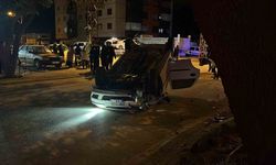 Konya'da iki otomobil çarpıştı: 1 araç takla attı