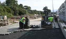 Kuşadası Caferli'de 25 bin metrekarelik yol çalışması başladı