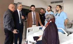 Kuyrukluyıldız ve Taş'tan yatarak tedavi gören hastalara ziyaret