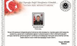 MSB: 'Piyade uzman çavuş Mustafa Aslan şehit oldu'