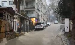 Sarıyer'de şelaleyi andıran görüntüler kamerada