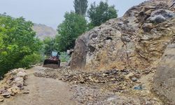 Sason'da heyelan ve taş düşmeleri nedeniyle kapanan köy yolları ulaşıma açıldı