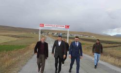 Selim'de köy yollarındaki beton yol çalışmaları yerinde incelendi