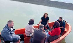 Su ürünleri fakültesi öğrencilerinden Demirören Barajı'nda saha çalışması