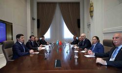 TBMM Başkanı Kurtulmuş, Bişkek'te Kazakistan Kurultay Başkanı Dadebay ile görüştü