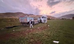 Van'da tır şarampole yuvarlandı: 2 yaralı