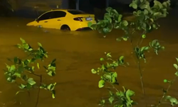 Yalova'da sağanakta dereler taştı, araçlar suda sürüklendi