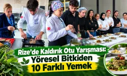 Rize’de Kaldırık Otu Yarışması: Yöresel Bitkiden 10 Farklı Yemek