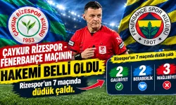 Çaykur Rizespor Fenerbahçe maçının hakemi belli oldu