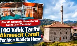 Pazar’da 140 Yıllık Tarihi Akmescit Camii Yeniden Hayat Buldu