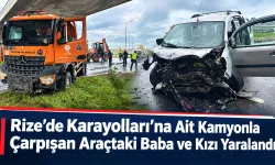 Havalimanı kavşağında kaza, baba ve kızı yaralandı.