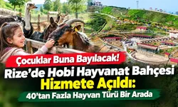 Rize’de Hobi Hayvanat Bahçesi Hizmete Açıldı