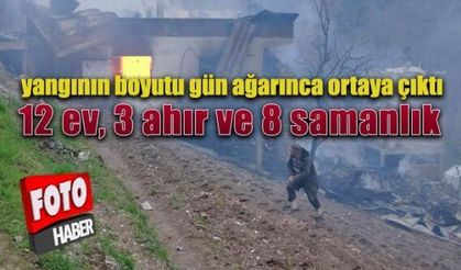 Artvin’de yangının boyutu gün ağarınca ortaya çıktı