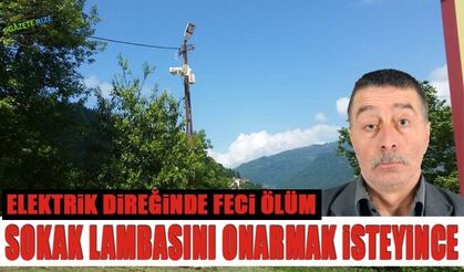 Elektrik direğinde feci ölüm