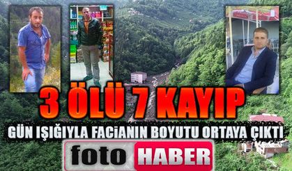 Araklı’da selin neden olduğu hasar, gün ağarınca ortaya çıktı