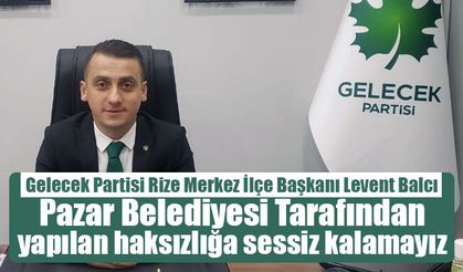 Gelecek Partisi Rize Merkez İlçe Başkanı Balcı: ''Rize - Artvin Hava alanı Bölgemize Kazandırılan En değerli hizmetlerdendir.''