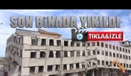 Rize'deki son riskli bina da yıkıldı