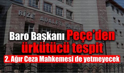 Sayı artıyor, Rize’ye 2. Ağır Ceza Mahkemesi’de yetmeyecek gibi