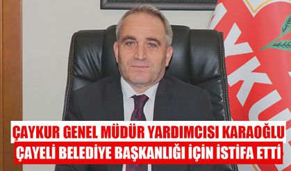 Çaykur Genel Müdür Yardımcısı Zeki Karaoğlu istifa etti.