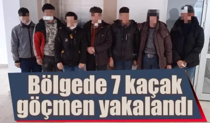 Bölgede 7 kaçak göçmen yakalandı