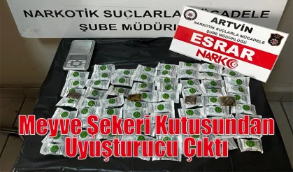 Meyve şekeri kutusundan uyuşturucu çıktı