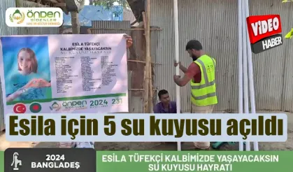 Esila için 5 su kuyusu açıldı