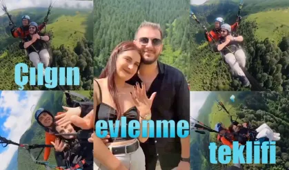 Havada çılgın evlilik teklif