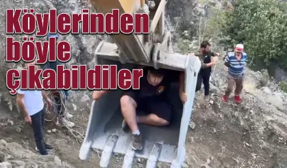 Mahsur kaldıkları köylerinden böyle çıkabildiler