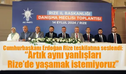 Cumhurbaşkanı Erdoğan 'Artık aynı yanlışları Rize'de yaşamak istemiyoruz'