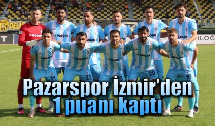 Pazarspor Aliağa deplsamanından 1 puanla döndü