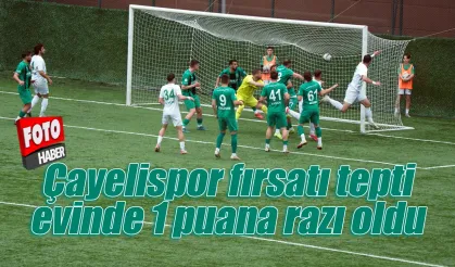 Çayelispor Play Off yolunda önemli bir fırsatı tepti
