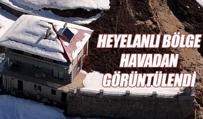 Ardeşen'deki heyelanlı bölge havadan görüntülendi