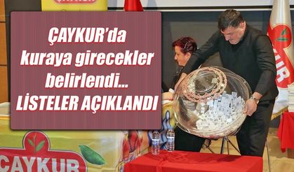 Çaykur işçi alımı için kuraya girecek isimler belli oldu