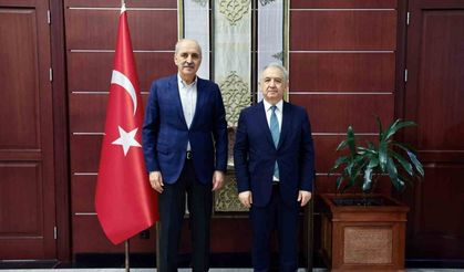 TBMM Başkanı Kurtulmuş, Türkiye’nin Astana Büyükelçisi Kapucu ile görüştü