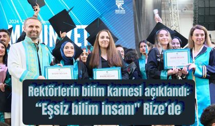 Rektörlerin bilim karnesi açıklandı: “Eşsiz bilim insanı" Rize’de
