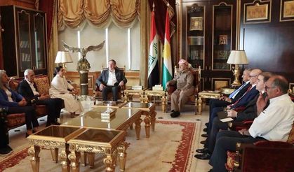 DEM Parti heyeti, KDP Başkanı Barzani ile barış sürecini görüştü