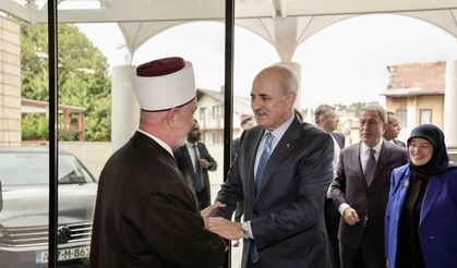 TBMM Başkanı Kurtulmuş, Bosna Hersek İslam Birliği Başkanı Kavazoviç ile bir araya geldi