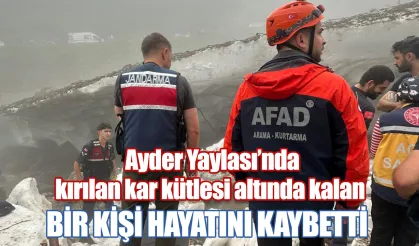 Rize'de kar kazası: 1 kişi öldü