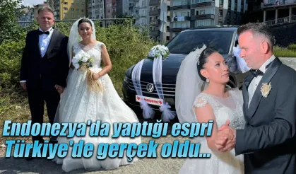 Endonezya’da yaptığı espri Türkiye’de gerçek oldu