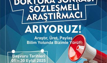 RTEÜ Doktora Sonrası Sözleşmeli Araştırmacı  Arıyor