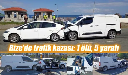 Fındıklı'da trafik kazası: 1 ölü, 5 yaralı
