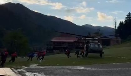 Ayder'deki turistler helikopterlerle tahliye ediliyor