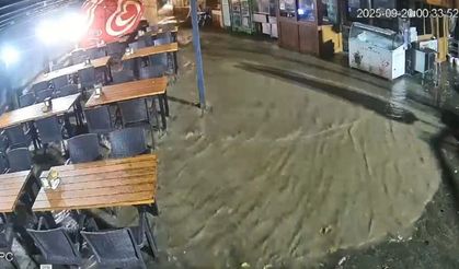 Rize’de işletmeyi yok eden sel böyle geldi