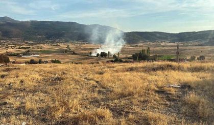 Yeşilova’da arazi yangını