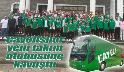 Çayelispor yeni takım otobüsüne kavuştu