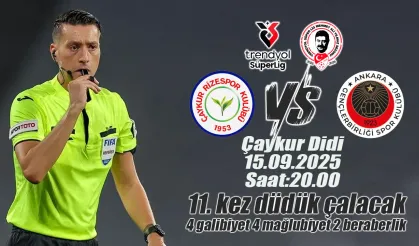 Çaykur Rizespor Gençlerbirliği maçının hakemi açıklandı