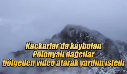 Kaçkarlar'da kaybolan Polonyalı dağcılar bölgeden video atarak yardım istedi