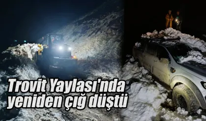 Trovit Yaylası’nda yeniden çığ düştü 15 kişi kurtarıldı
